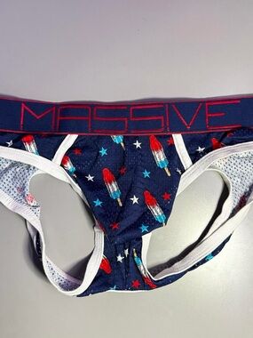 Andrew Christian Navy Brief with Red Accents